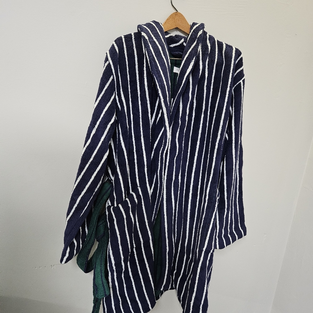 Bed Head Striped Hooded Bathrobe Men Size XL - Picture 2 of 16